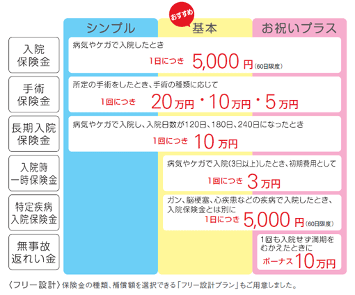 3つのおすすめプラン